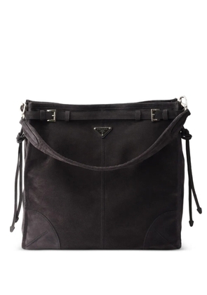 Prada Bonnie suede shoulder bag - Grey