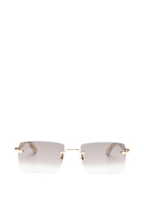 Cartier Eyewear rimless rectangle-frame sunglasses - Gold