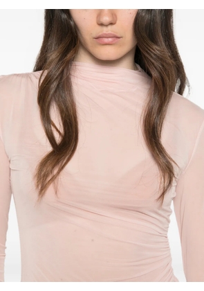 Patrizia Pepe sheer draped top - Pink
