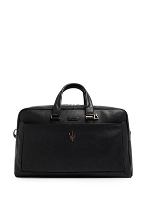 PIQUADRO x Maserati leather holdall - Black