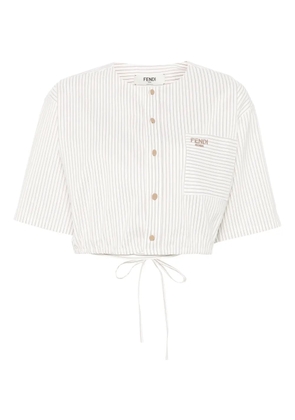 FENDI striped shirt - Neutrals