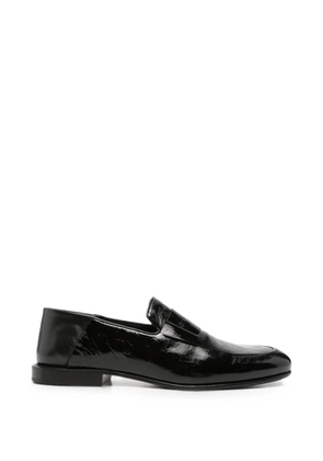 Givenchy logo-plaque leather loafers - Black