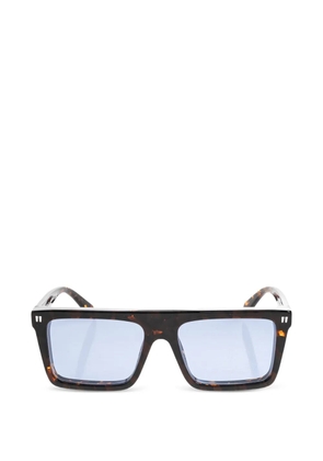 Off-White tortoiseshell-effect square-frame sunglasses - Brown