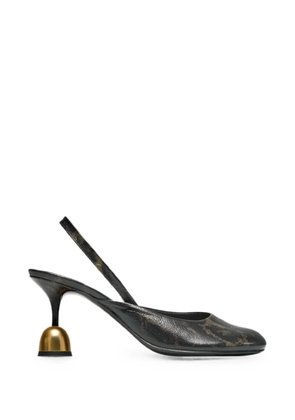 Vanda Novak Peggy leopard-print slingback pumps - Black