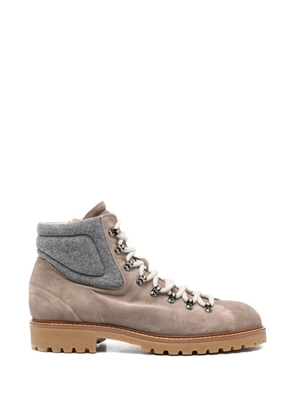 Eleventy panelled lace-up boots - Grey