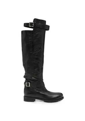 Jimmy Choo buckle-detail knee-high boots - Black