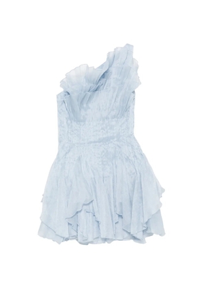 Aje Nisha ruffled one-shoulder mini dress - Blue