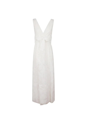 Giambattista Valli bow-detail floral-lace maxi dress - White