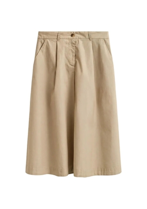 Gant pleated A-line midi skirt - Neutrals