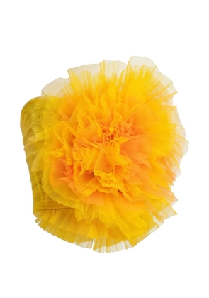 Gemy Maalouf ruffled tulle corset - Yellow