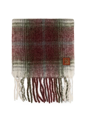DSQUARED2 checked fringed scarf