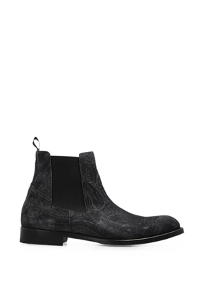ETRO paisley-print suede Chelsea boots - Grey