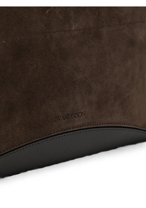 JW Anderson contrast-stitch suede tote bag - Brown