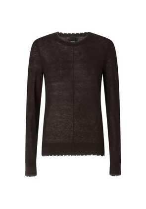 PINKO distressed semi-sheer top - Brown