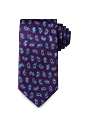 Bona Furtuna paisley-print silk tie - Purple