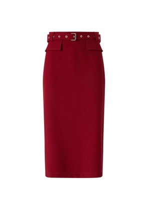 PINKO belted slit-detail midi skirt - Red