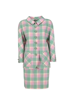 Valentino Pre-Owned check-print skirt suit - Green