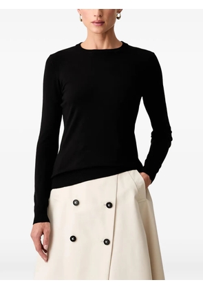 Trussardi fine-knit round-neck sweater - Black