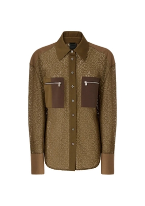 PINKO lace panelled shirt - Green