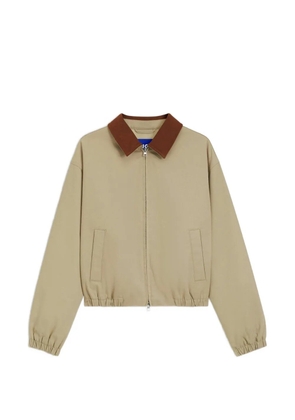 HUGO Falter-1_B stretch-cotton jacket with contrast corduroy-collar - Neutrals