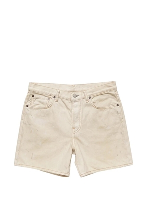 Acne Studios paint-splatter denim shorts - Neutrals