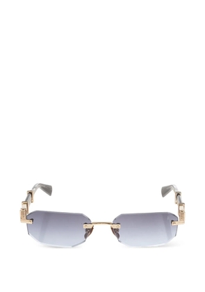 Balmain geometric-frame rimless sunglasses - Black