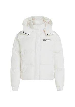 Karl Lagerfeld Jeans logo-print puffer jacket - White