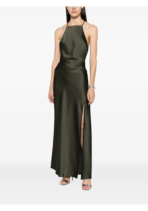 Patrizia Pepe satin halterneck dress - Green