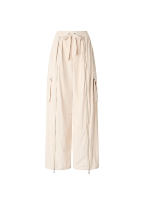 PINKO palazzo trousers with zip and cargo pockets - Neutrals