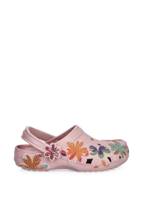 Crocs floral-applique clogs - Pink