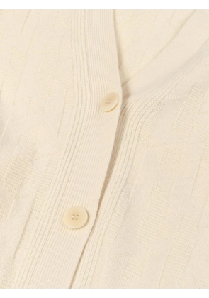 Hermès Pre-Owned 2010s H logo belted short-sleeves cardigan - Neutrals