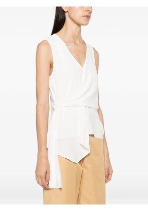 Patrizia Pepe asymmetric wrap-style blouse - White