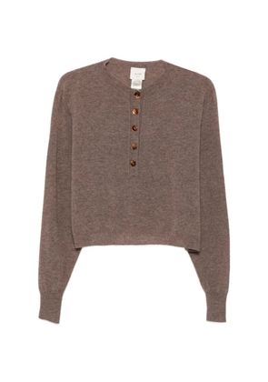 Alysi button-fastening cropped cardigan - Brown