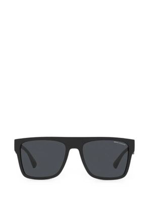 Armani Exchange rectangle-frame logo-print sunglasses - Black