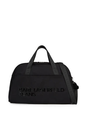 Karl Lagerfeld Jeans logo-strap holdalls - Black