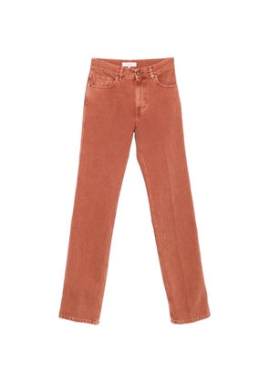 Chloé logo-plaque straight-leg jeans - Orange