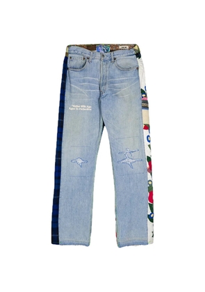 Better with Age Esther Mixed Media patchwork denim jeans - Blue