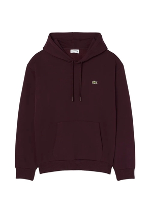 Lacoste logo-patch hoodie - Brown
