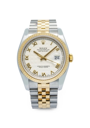 Rolex Datejust fluted-bezel 36mm watch - White