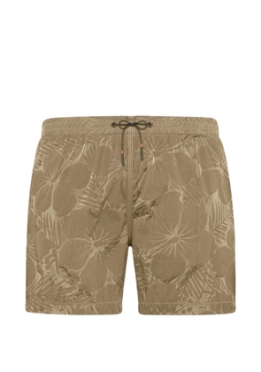 RRD Hyper hibiscus-print swim shorts - Neutrals
