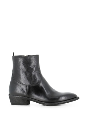 Officine Creative side-zip leather ankle boots - Black