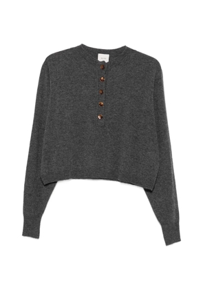 Alysi button-fastening cropped sweater - Grey