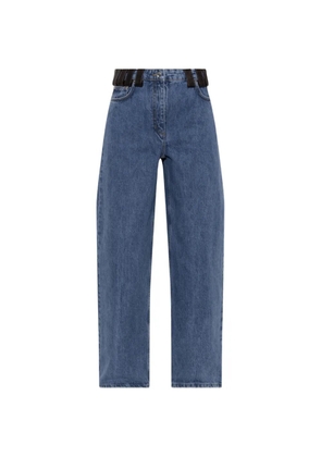 IRO Archies leather-trimmed jeans - Blue