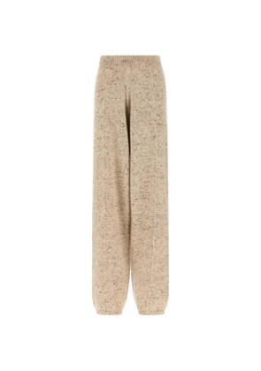 Fabiana Filippi mélange-knit ribbed-cuff trousers - Neutrals