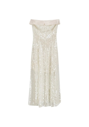 Alberta Ferretti sequin-embellished midi dress - White