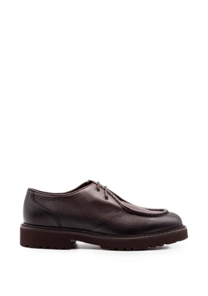 Doucal's textured box-stitched oxford shoes - Brown