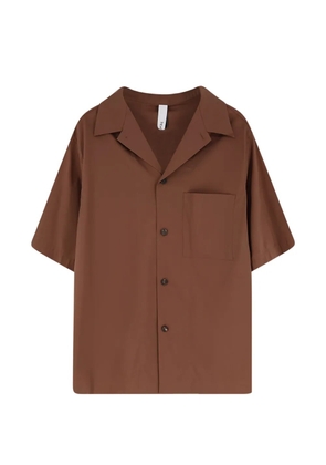 Hevo short-sleeve bowling-collar shirt - Brown