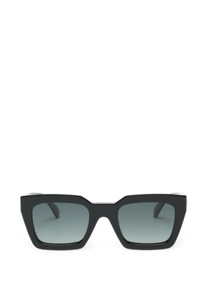 ANINE BING logo-plaque square-frame sunglasses - Black