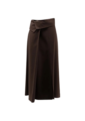 Alysi fold-detail skirt - Brown