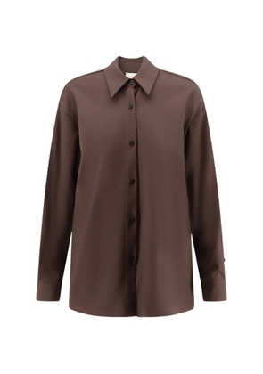Alysi pointed-collar shirt - Brown